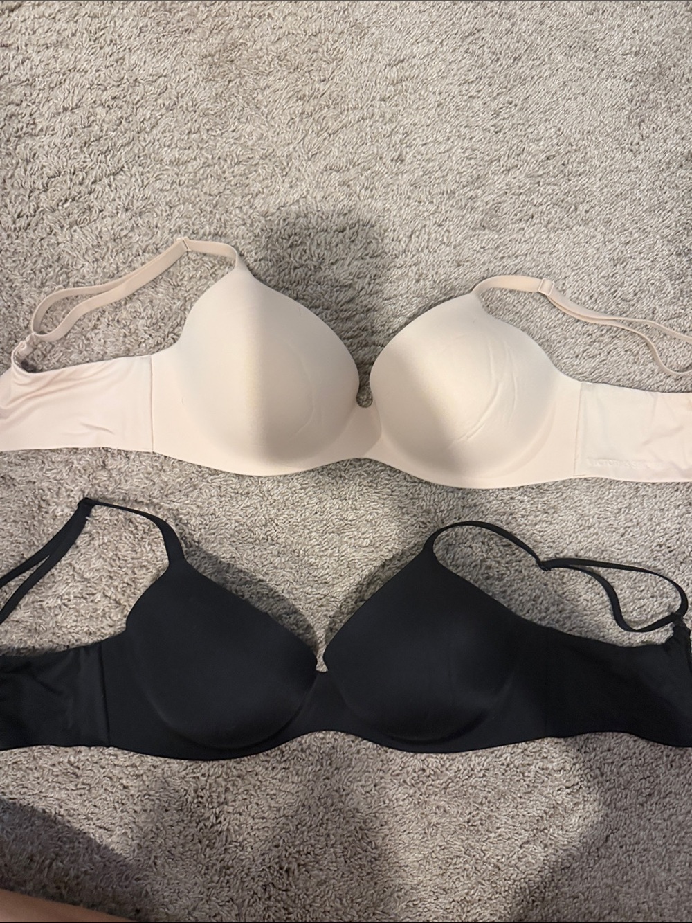 Victoria's Secret 36d body by Victoria lined Demi black and nude Bras